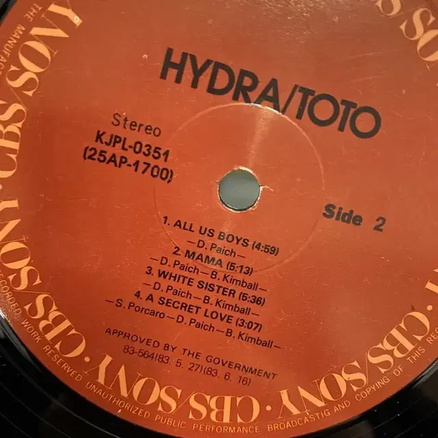 TOTO HYDRA  LP / AA1247