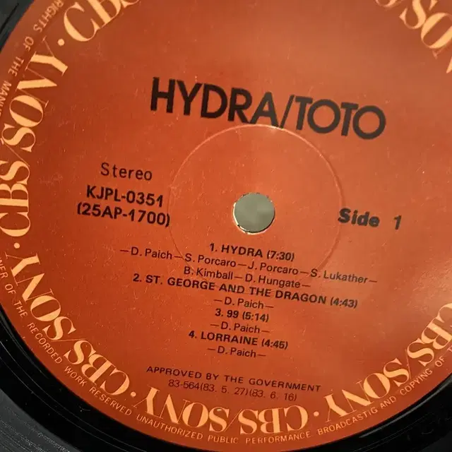 TOTO HYDRA  LP / AA1247