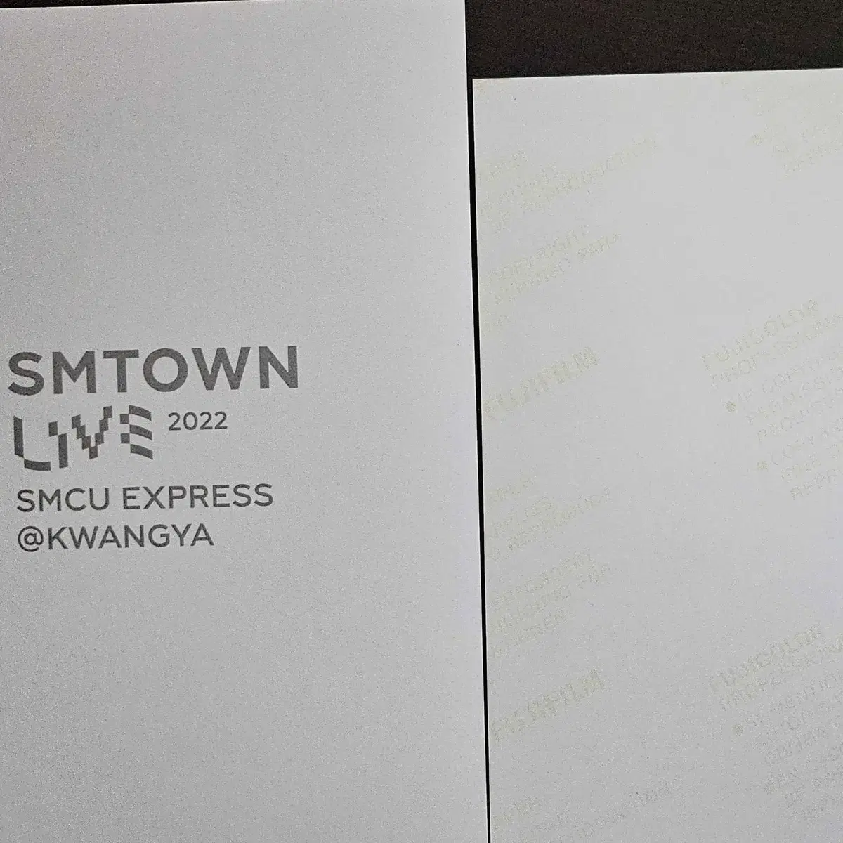 2022 SMTOWN LIVE 4X6 PHOTO + POSTCARD 윈터