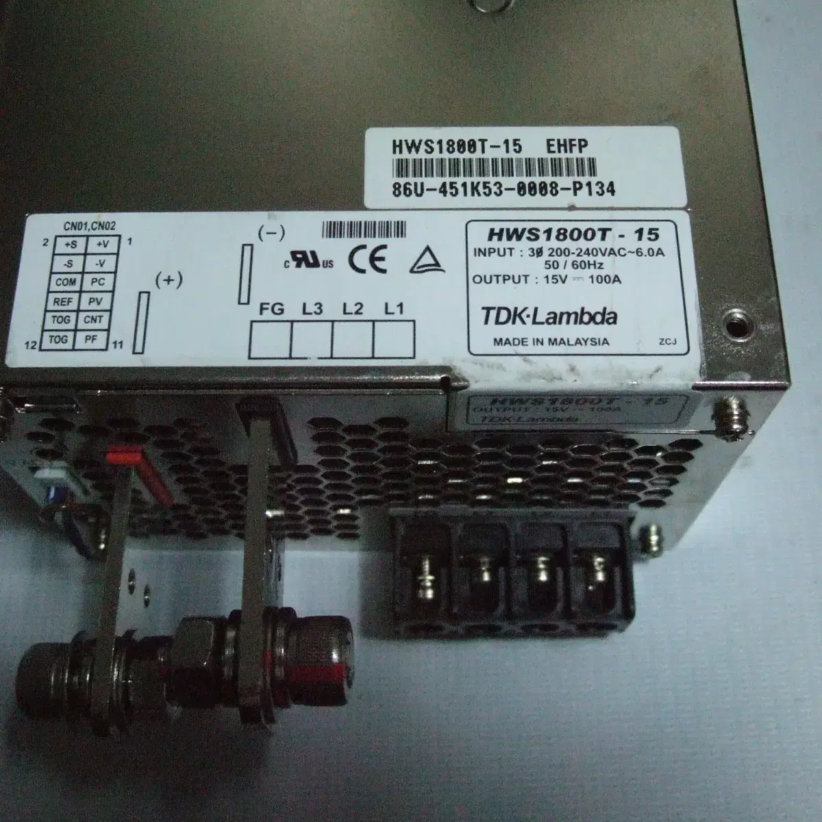 TDK-LAMBDA HWS1800T-15(15V/100A.3상) DC파워