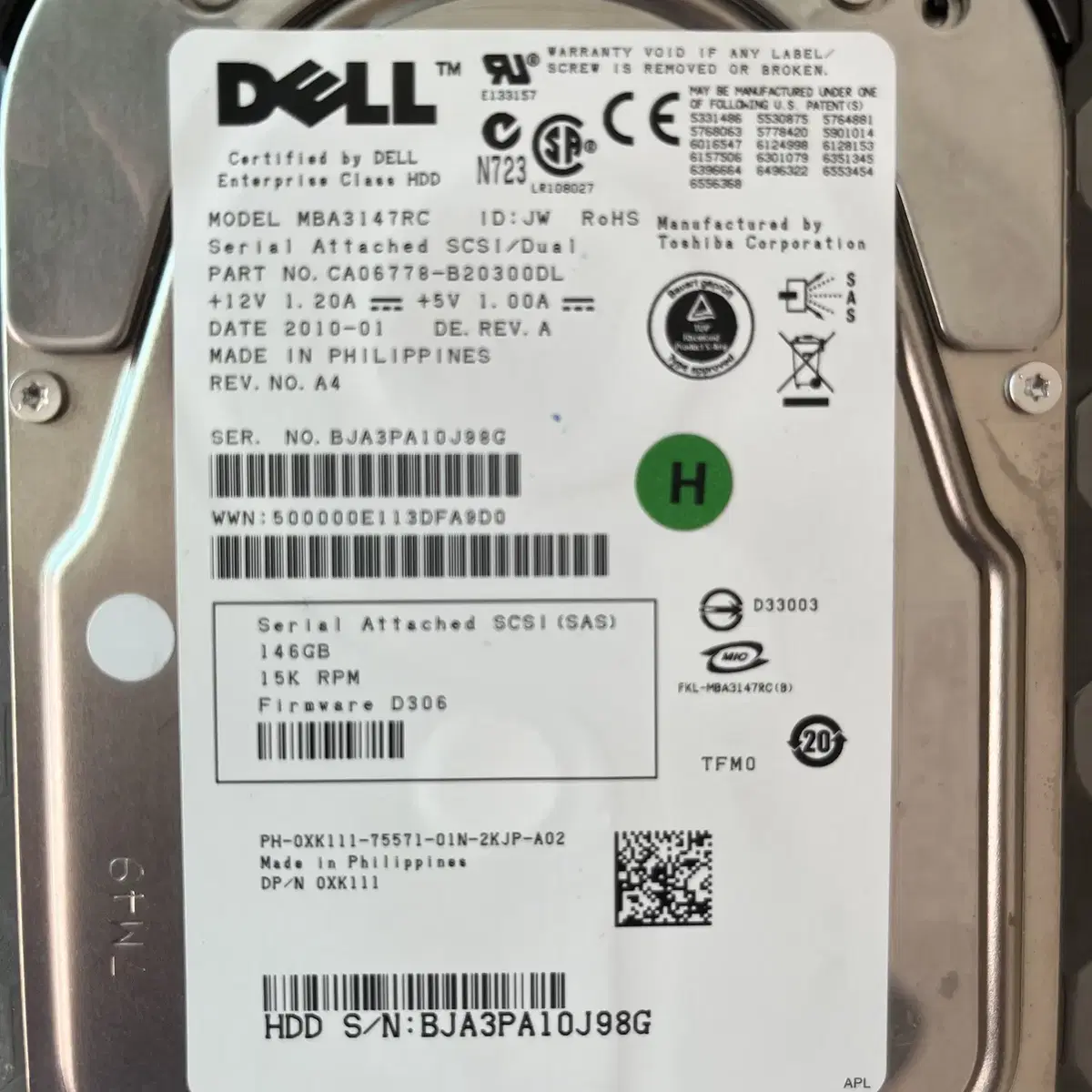 서버용 SCSI HDD 6종