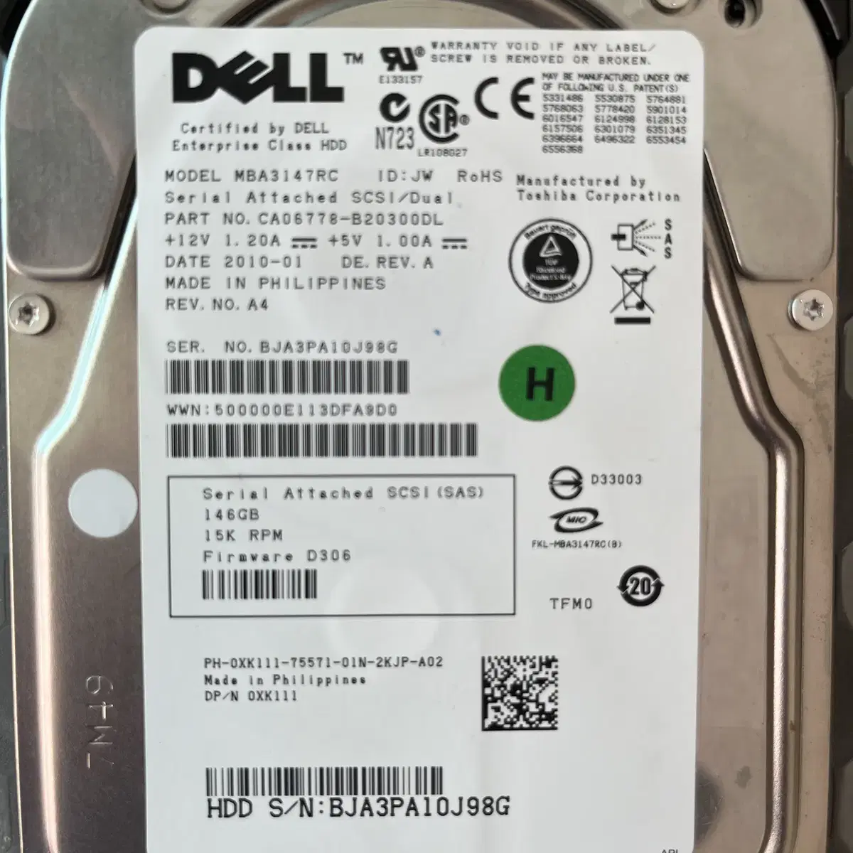 서버용 SCSI HDD 6종