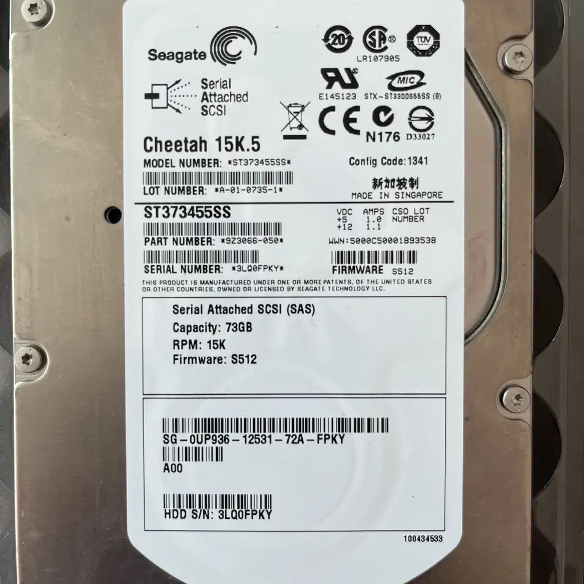 서버용 SCSI HDD 6종