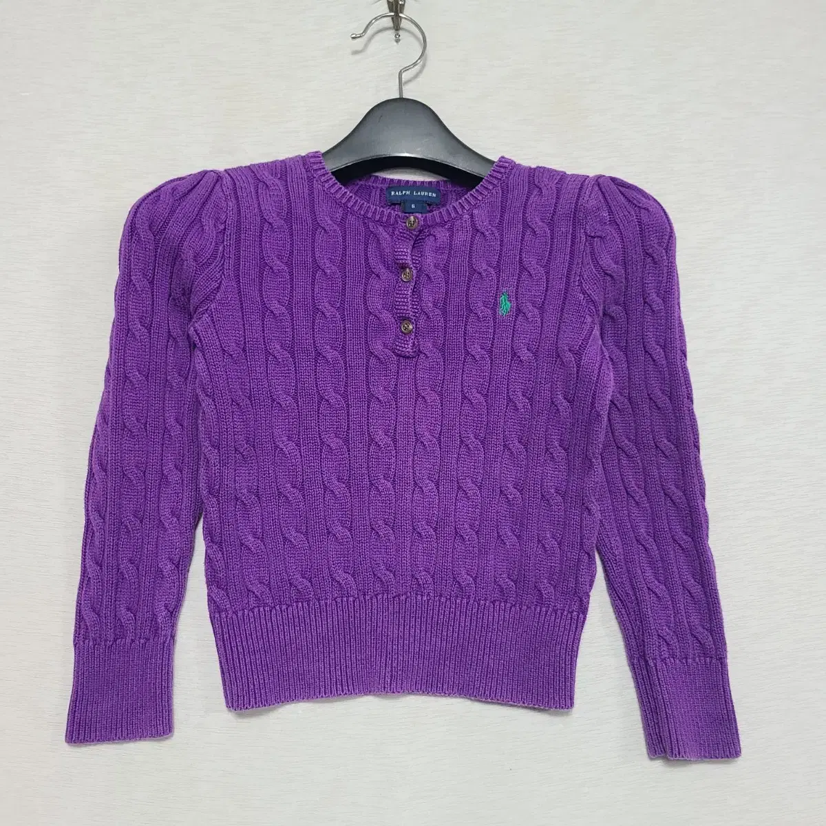 Polo Elbow Patches Pretzel Knit Child5.6 years old ㅡ0828