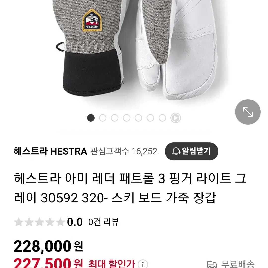 헤스트라 삼지 스키 장갑