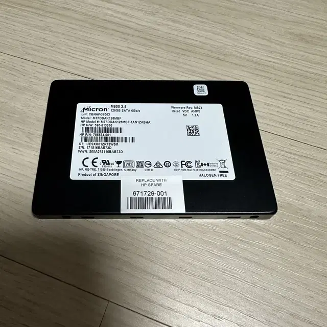 마이크론 SSD 128G