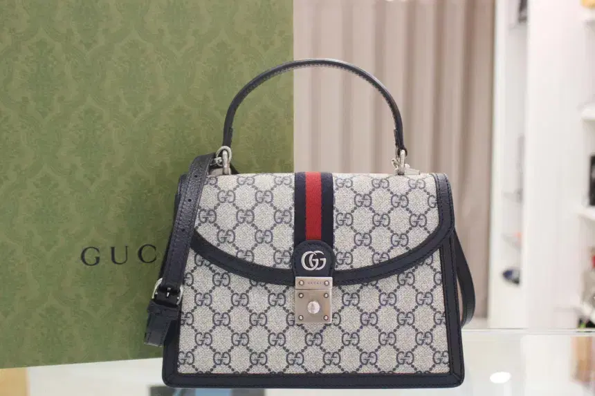 GUCCI OPIDIA SMALL GG TOP HANDLE TOTE BAG 651055 Department store A+ grade