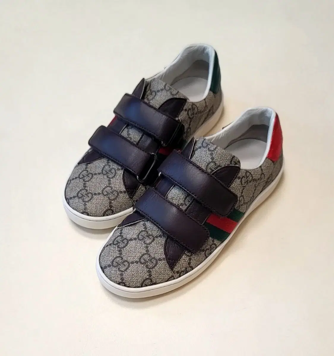 [Genuine] Gucci GUCCI Supreme GG Kids Sneakers 463090