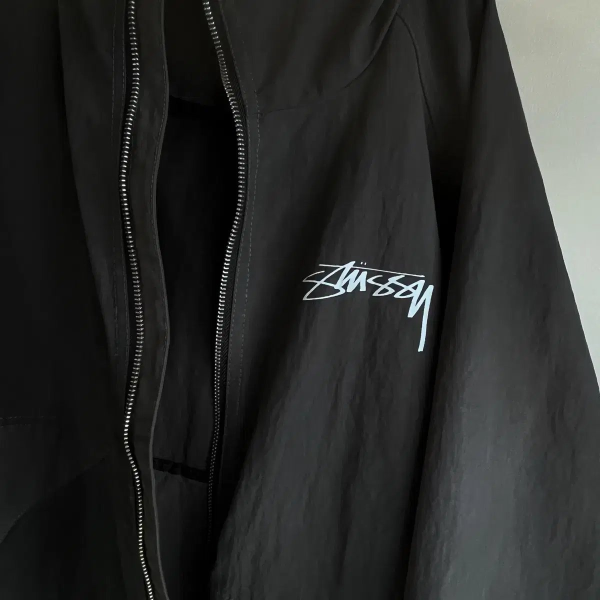 스투시 웨이브 다이 비치 쉘 자켓 블랙s Stussy Wave