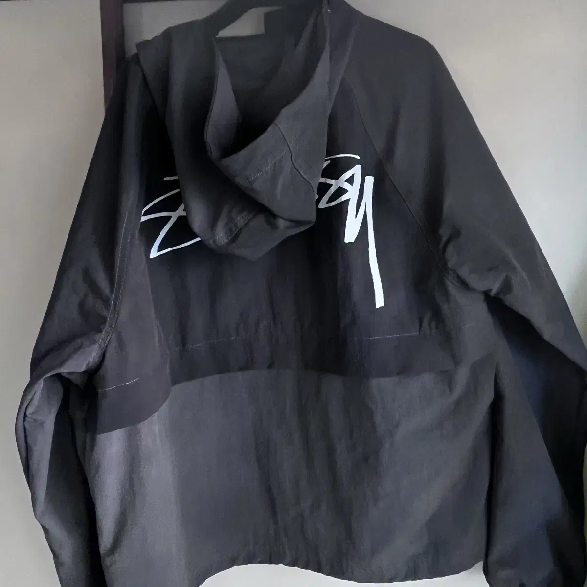 스투시 웨이브 다이 비치 쉘 자켓 블랙s Stussy Wave