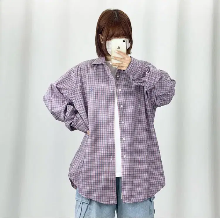 [3XL]Polo pink bloo check shirt CH5831