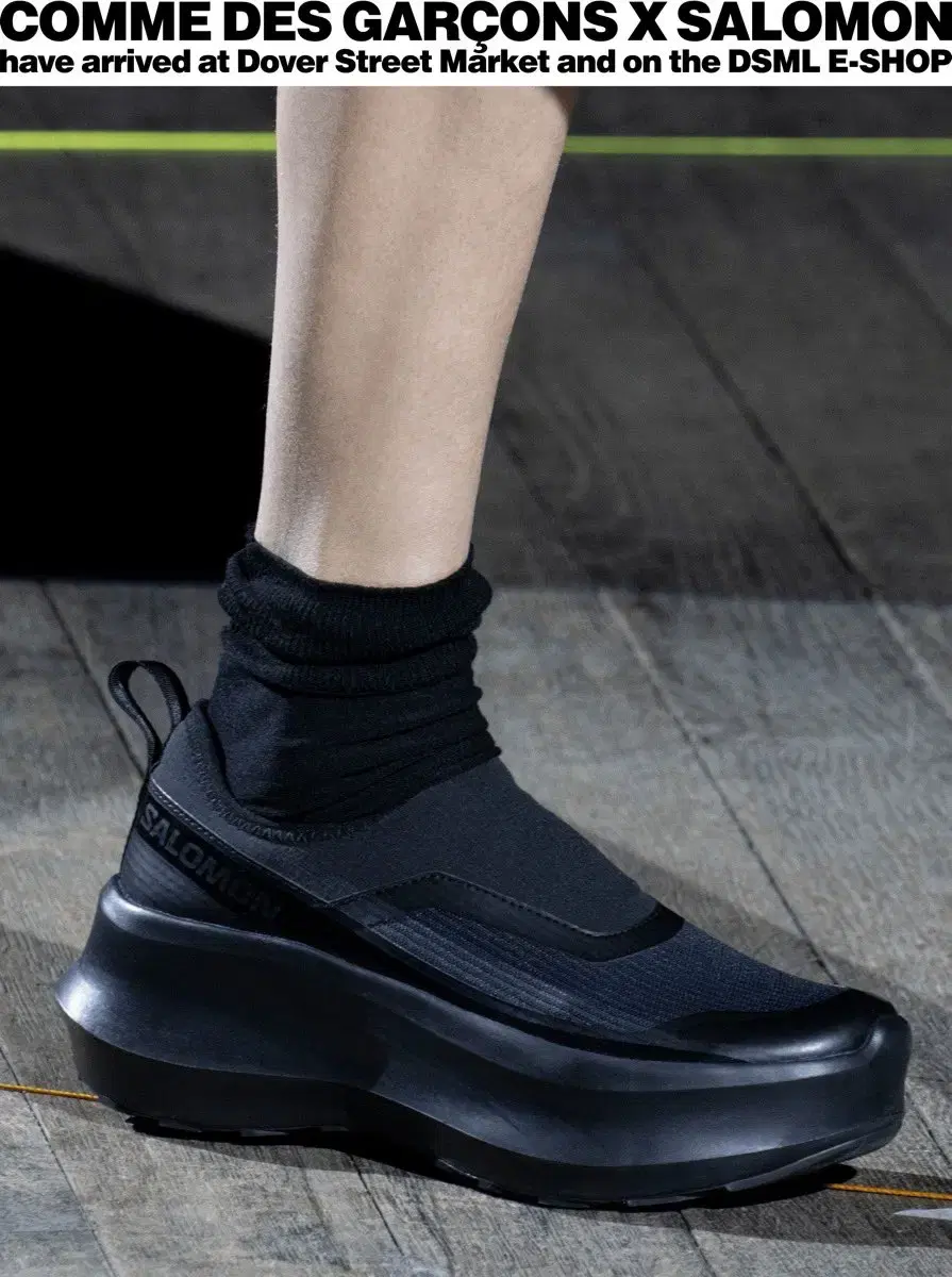 Comme des Garçons Song x Salomon Slip-on Platform Sneakers in Black