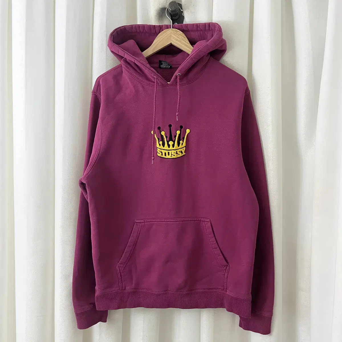 Stussy Pink Crown Chenille Hoodie