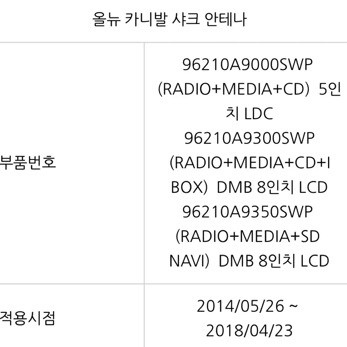 올뉴카니발3세대용 새제품