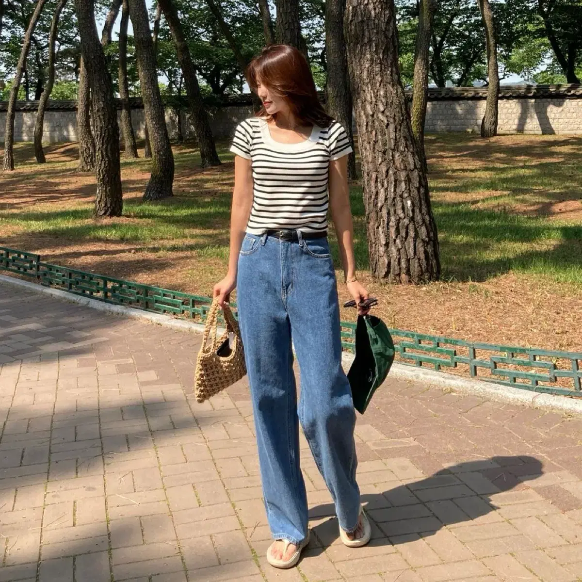 Linen jeans