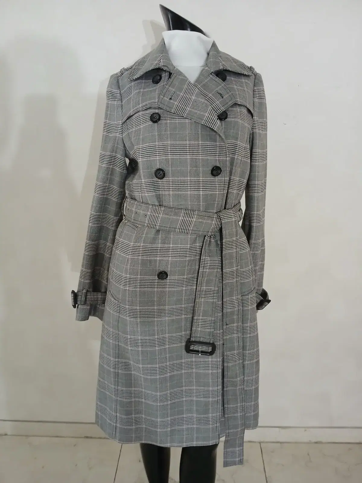 018 Rin Check Trench Coat 55