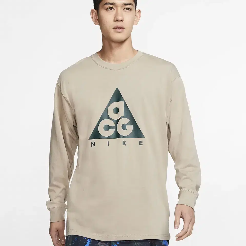 [S] ACG 기본 로고 롱슬리브 베이지