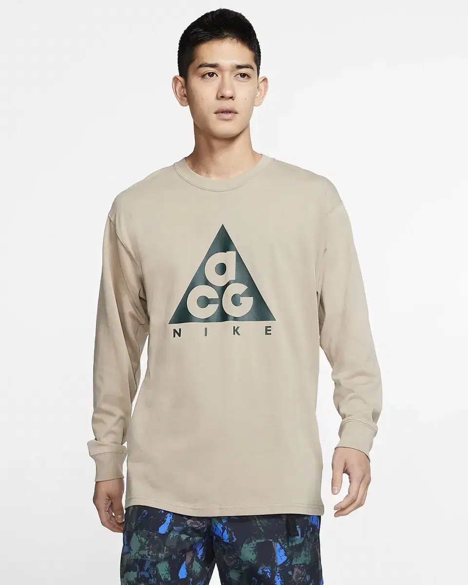 [S] ACG 기본 로고 롱슬리브 베이지