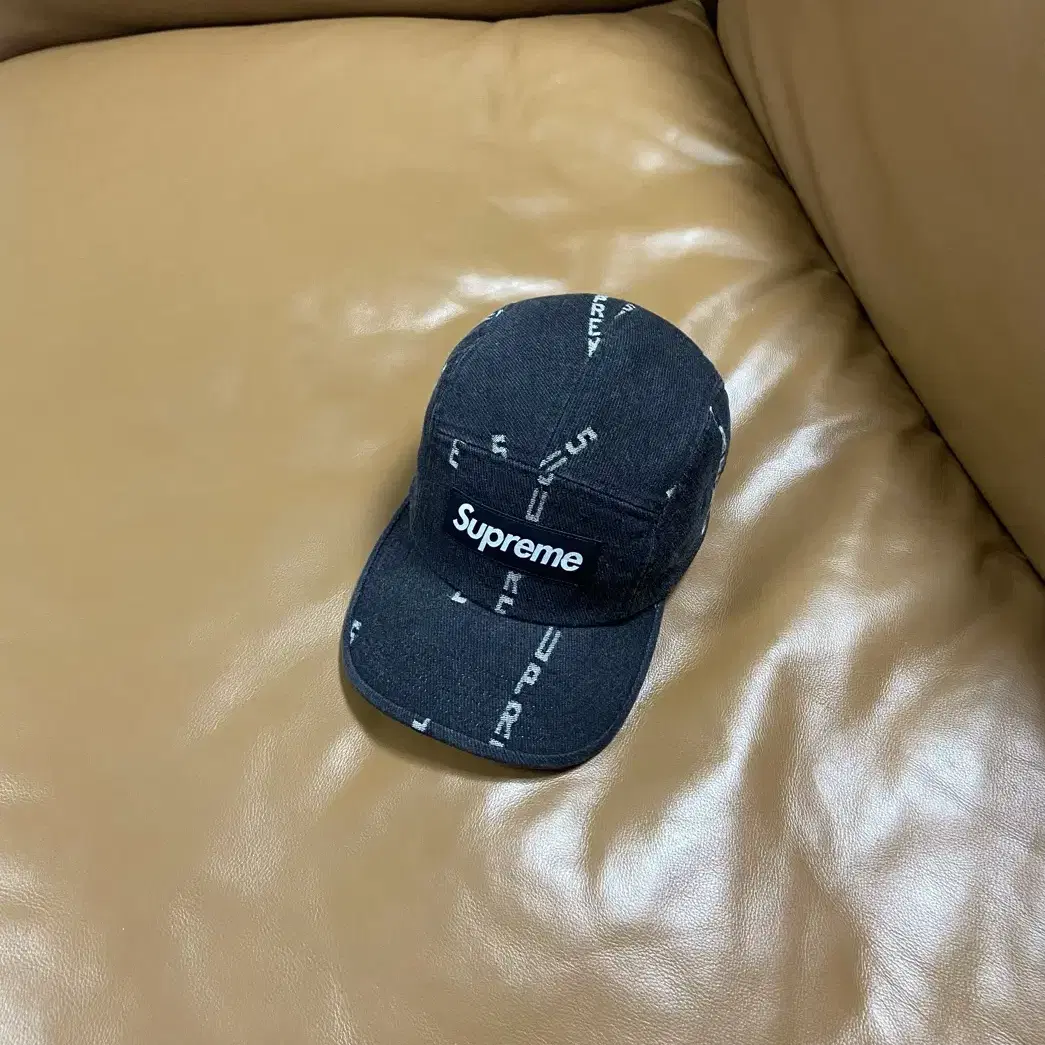 Supreme 슈프림 데님 캠프캡 모자 Washed Denim Black