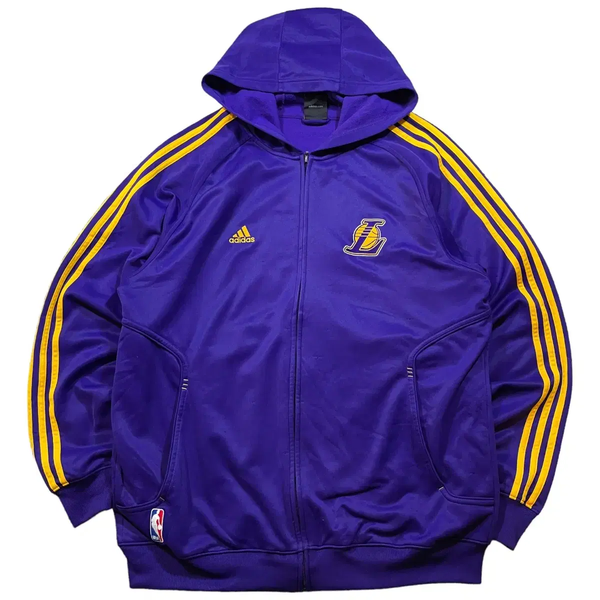 Adidas Lakers Tri-Stripe Hooded Track Top Jersey