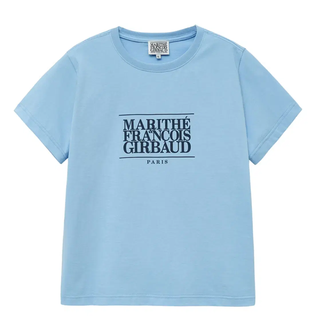 마리떼 W CLASSIC LOGO TEE_SKY BLUE