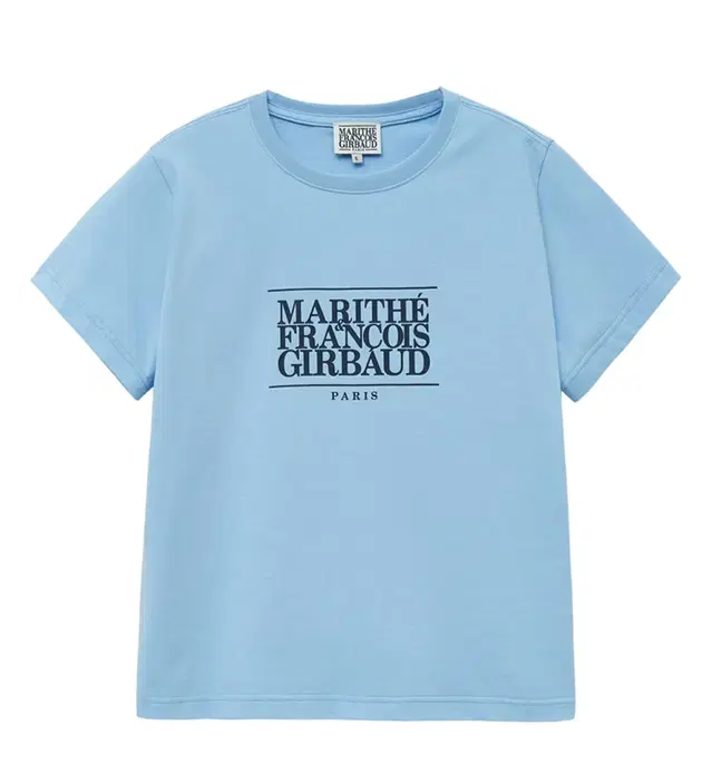 마리떼 W CLASSIC LOGO TEE_SKY BLUE