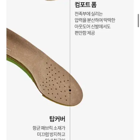 시다스 쓰리핏 아웃도어 깔창