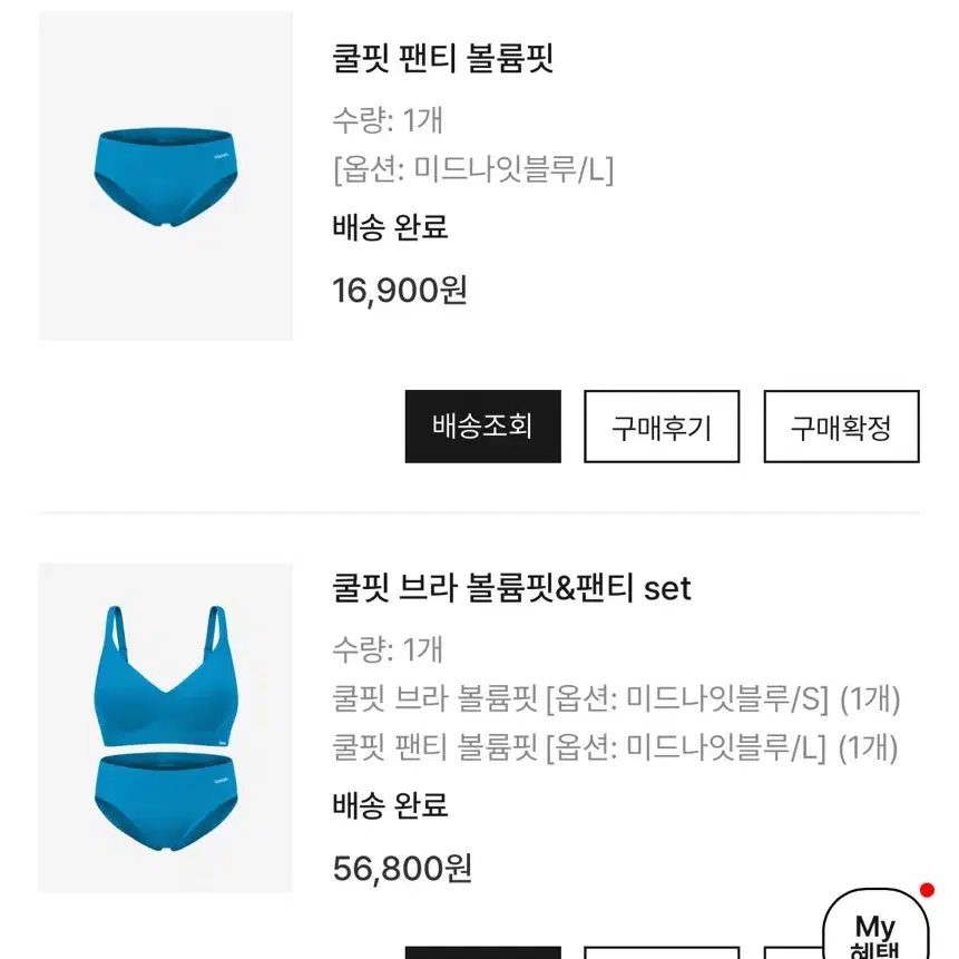 베리시 쿨핏 브라 볼륨핏 1set + 팬티 1장 판매