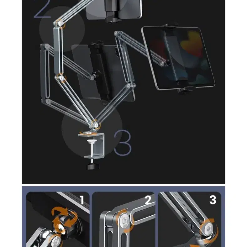 강력한 올라운더 테블릿 거치대 스마트폰 스탠드 침대 아이패드