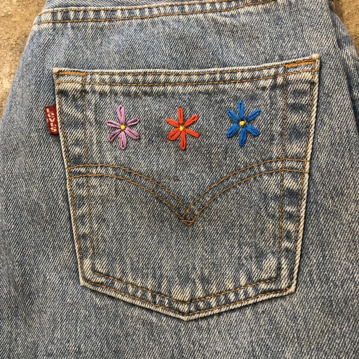 90s/00s Levi's501 embroidery Denim Pants