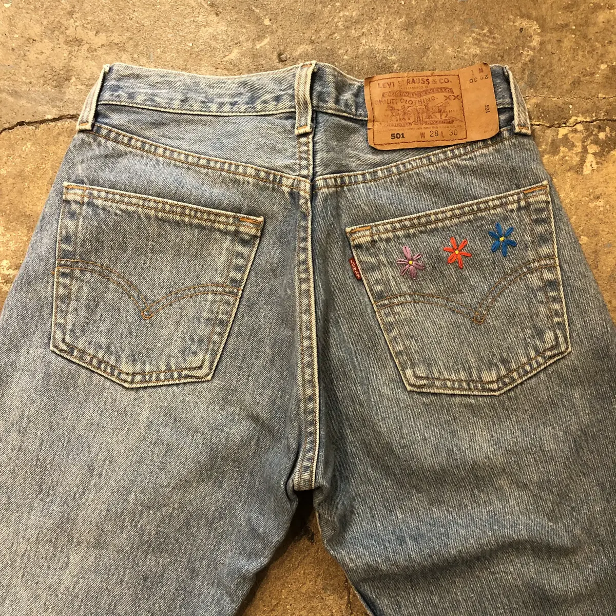 90s/00s Levi's501 embroidery Denim Pants