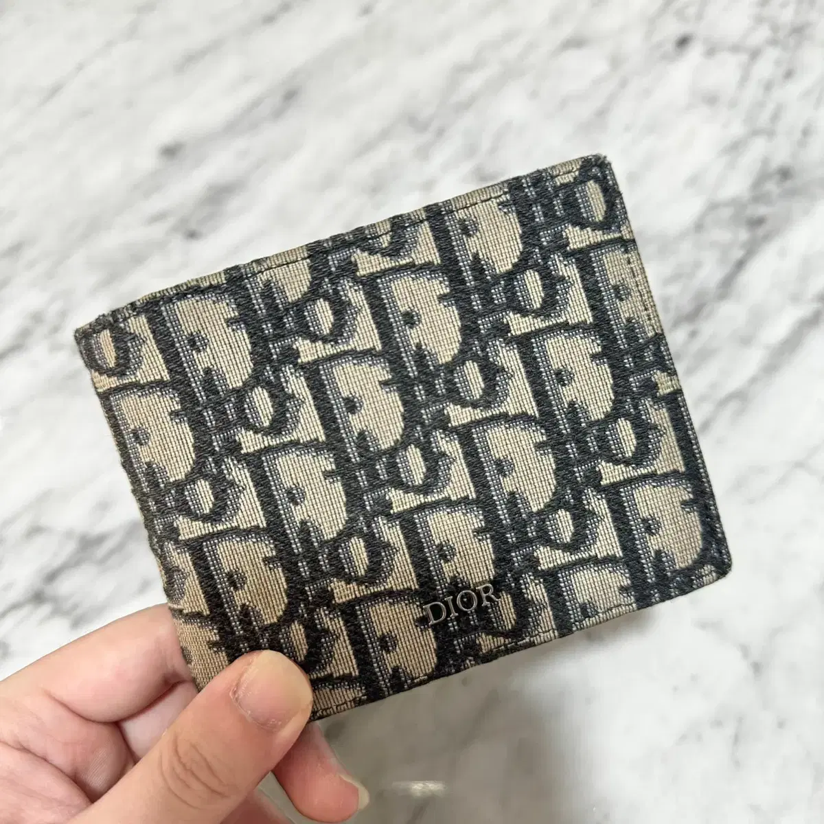 [Genuine] Dior Oblique Wallet Beige