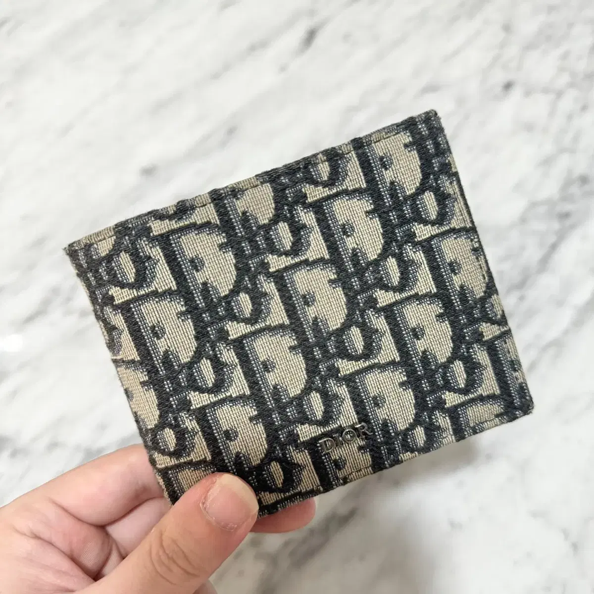 [Genuine] Dior Oblique Wallet Beige