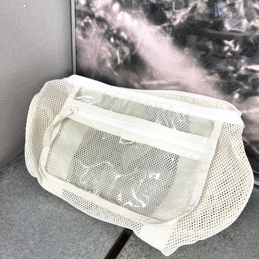 PORTER - MESH BOSTON BAG (White) 포터 보스턴백