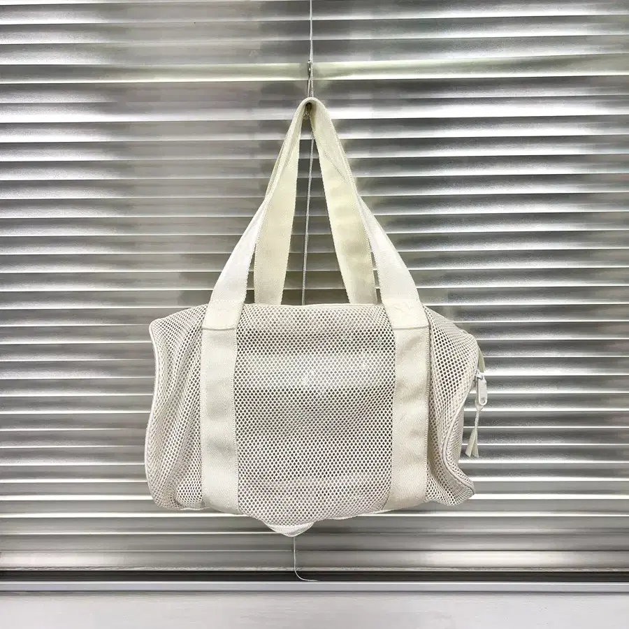 PORTER - MESH BOSTON BAG (White) 포터 보스턴백