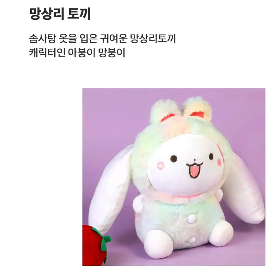 (새것) 토끼인형 망상리토끼들 오로라 망붕이 25cm 택있음 구입가2만원