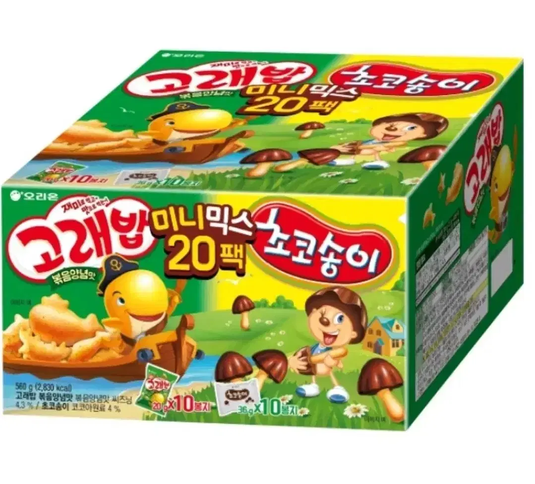 [무료배송] 오리온 믹스 20팩 초코송이/고래밥 (560g)