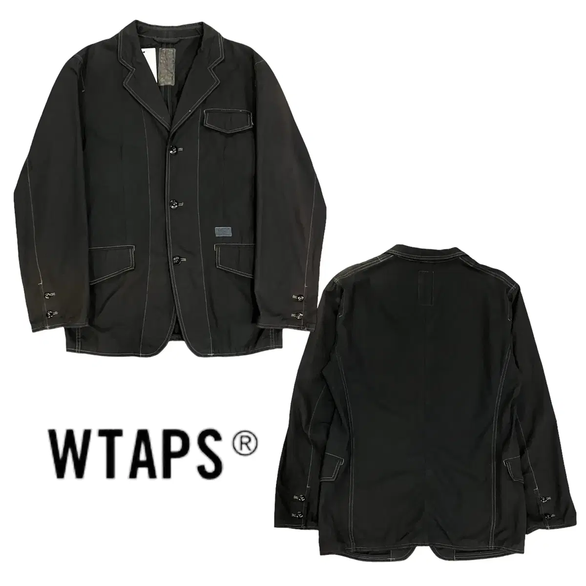 Double-tabbed work blazer