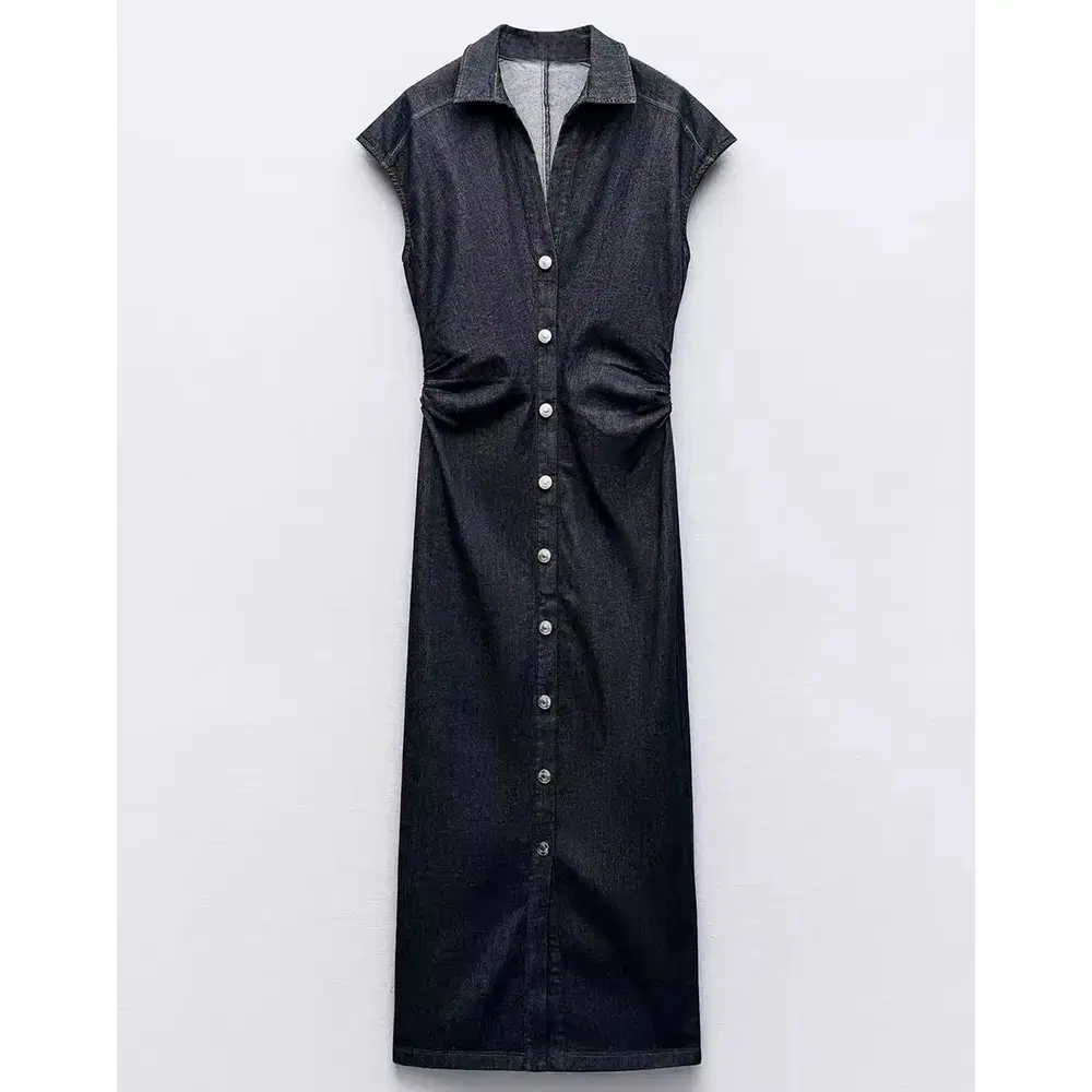 [NEW]ZaraZARA Tight-fitting midi shirt ONEPIECE