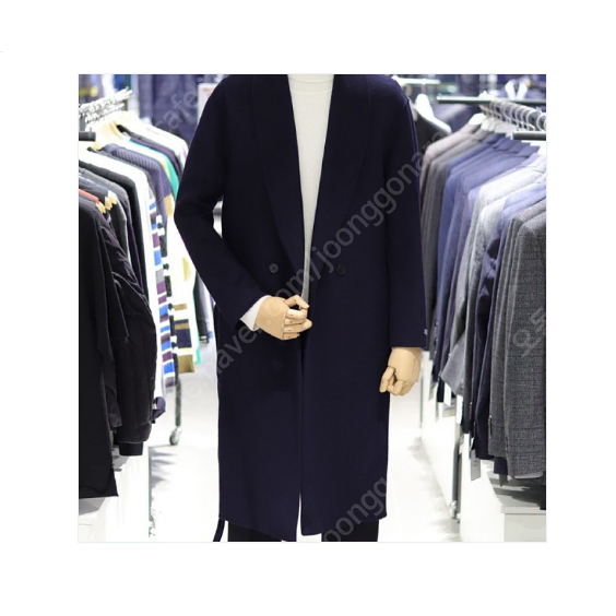 List Price38 takpo5.8 shawl kara wool cashmere luxury jin men's robron coat deep navy