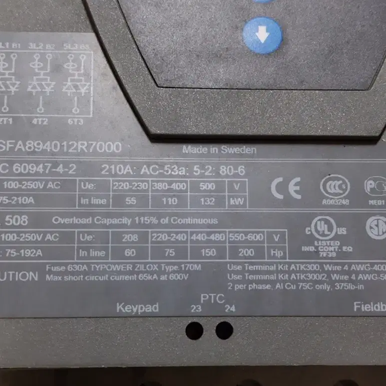 ABB PST210-600-70 1SFA894012R7000 소프트스타트