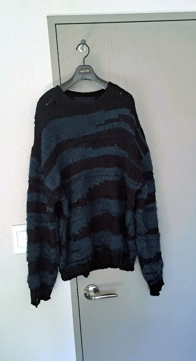 JUUNJ Mohair striped knit sweater. Price down until today only