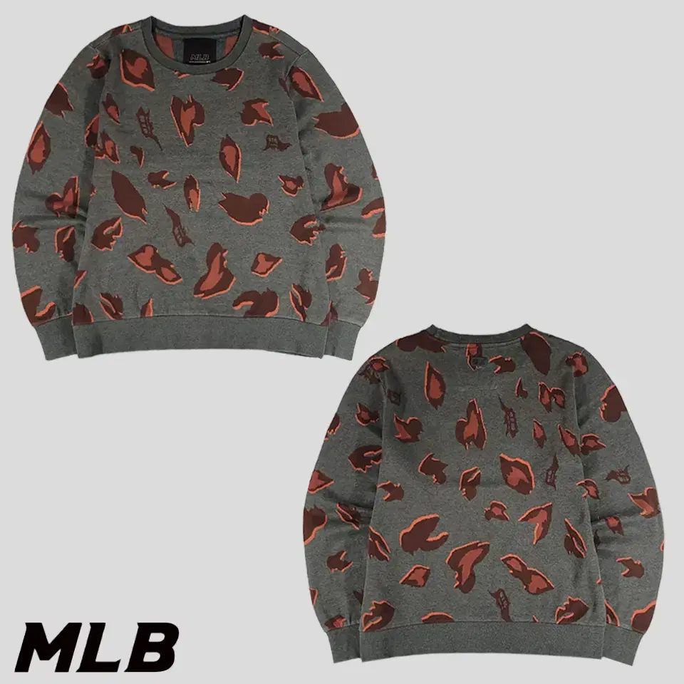 MLB M.L.B. Dark Gray Burgundy Detroit Tiger Leopard Top with Leopard T-Shirt