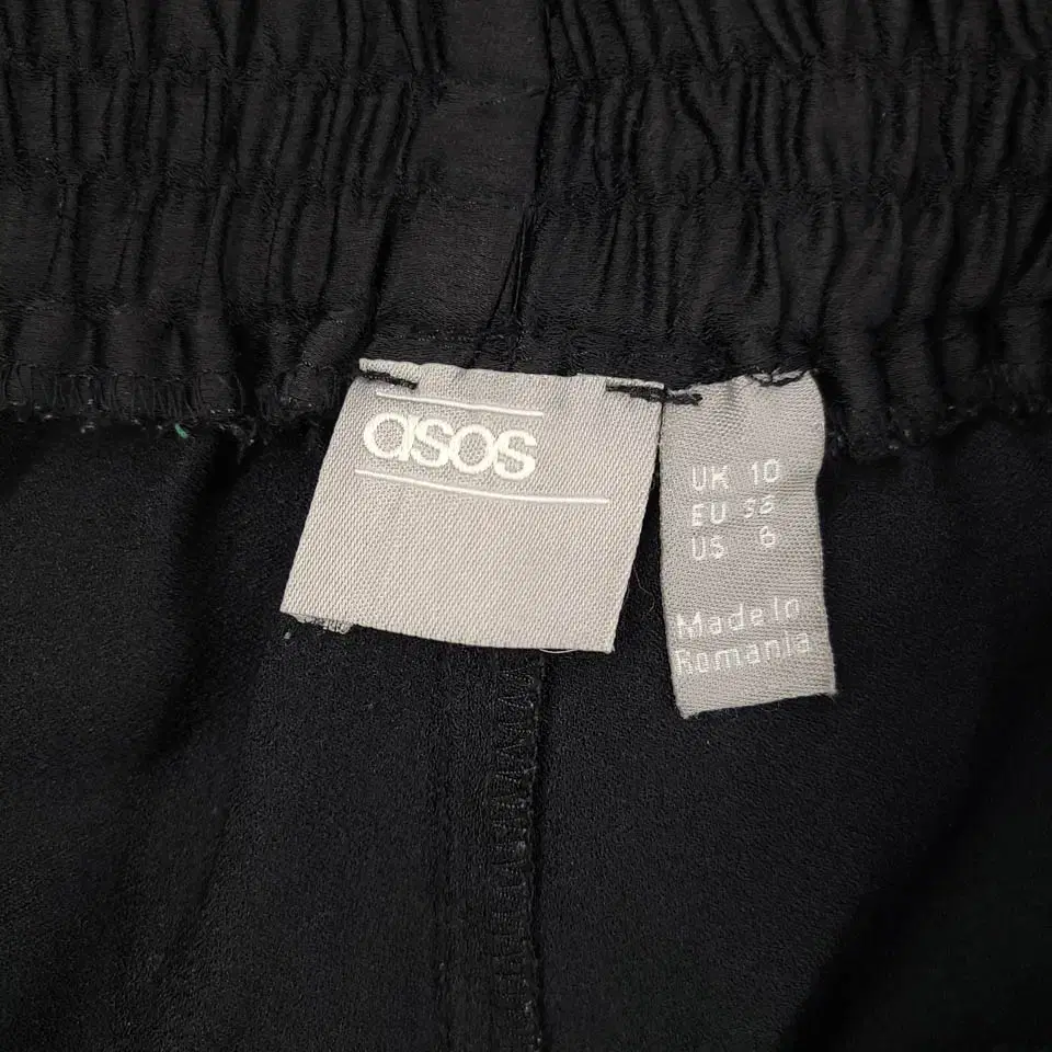 ASOS 아소스 블랙 반광 새틴 인스트링 심플 밴딩 조거팬츠 트레이닝복