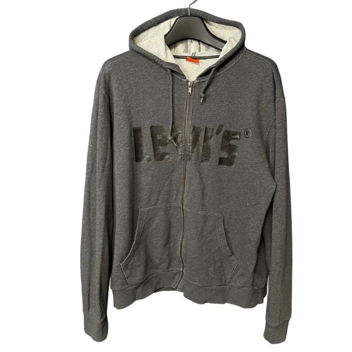 105 Levi's Charcoal Orange Tab Hoodie Zip Up