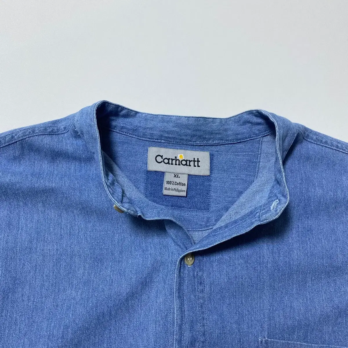 [XL] Carhartt 칼하트 청 차이나카라 데님 셔츠 남방 n.8