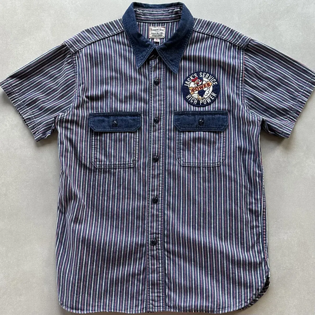 [XL]Farrows Striped Work Shirt