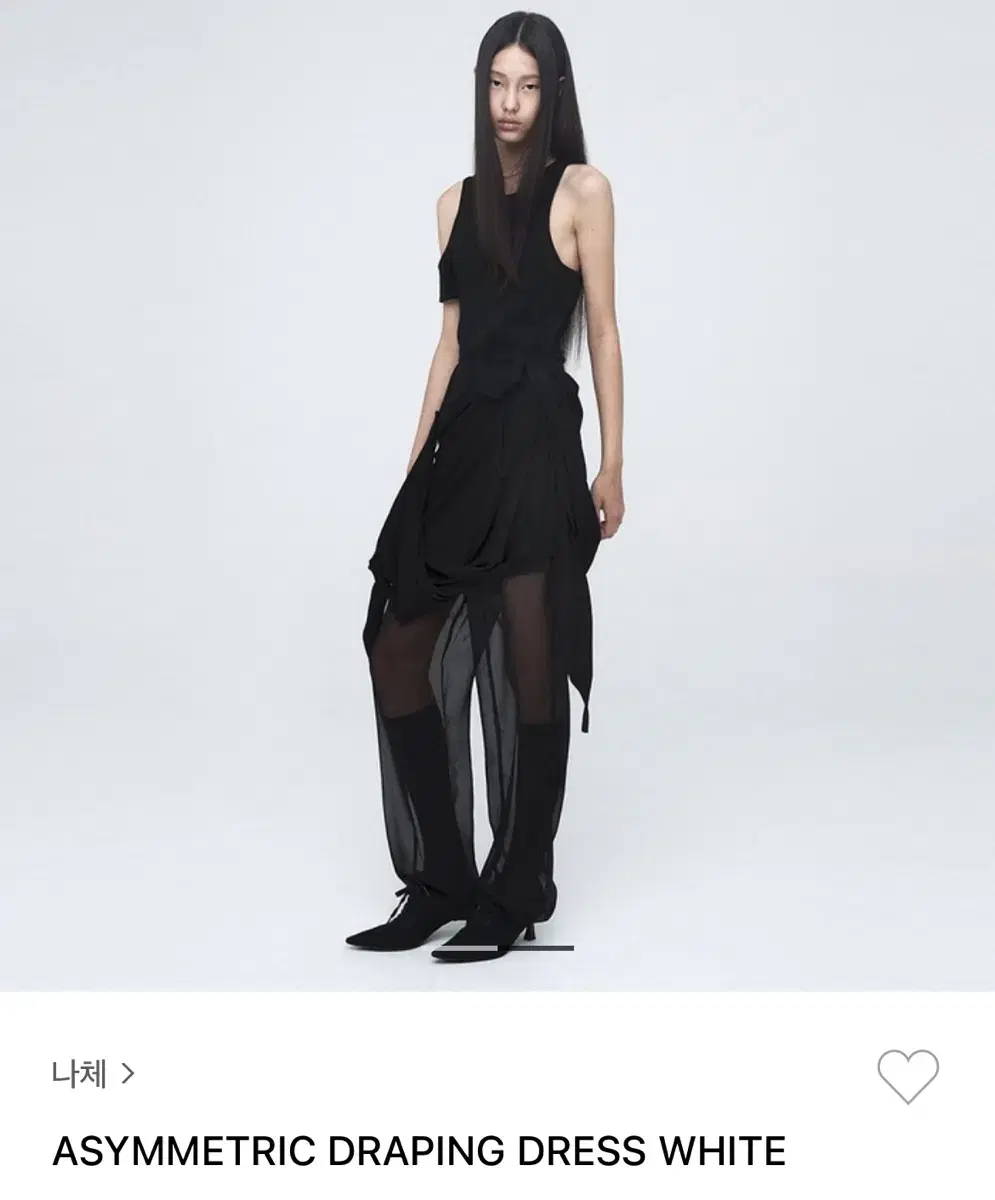 NACHE DRAPING DRESS BLACK(나체 원피스 블랙)