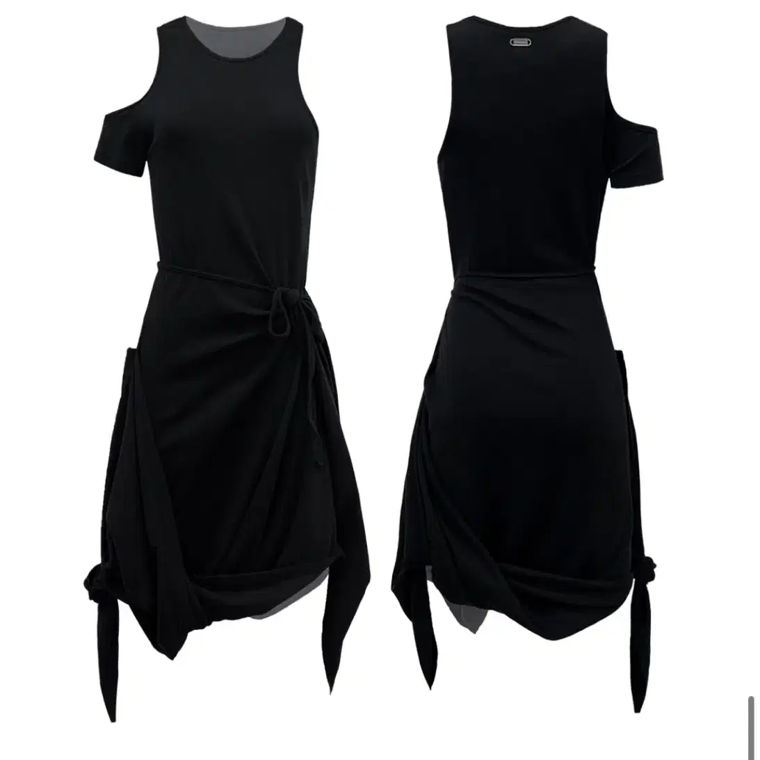 NACHE DRAPING DRESS BLACK(나체 원피스 블랙)