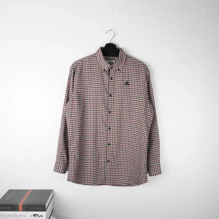 Adidas Basic Logo Check Long Sleeve Shirt VIA0692